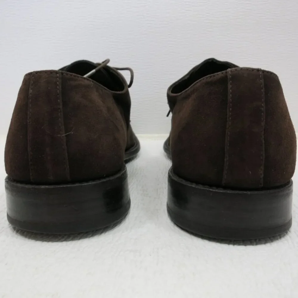 Faconnable Brown Suede Leather Dress Oxfords Fashion Footwear Shoes Sz 9 M